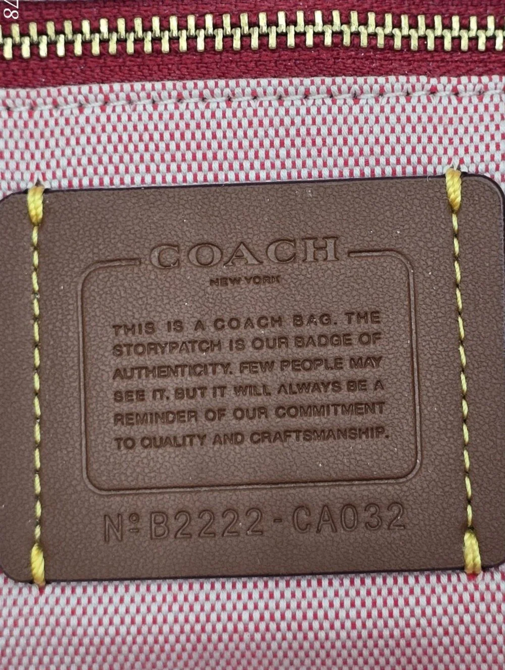 Coach Soft Tabby In Straw And Smooth Leather, Red Orange, CA032